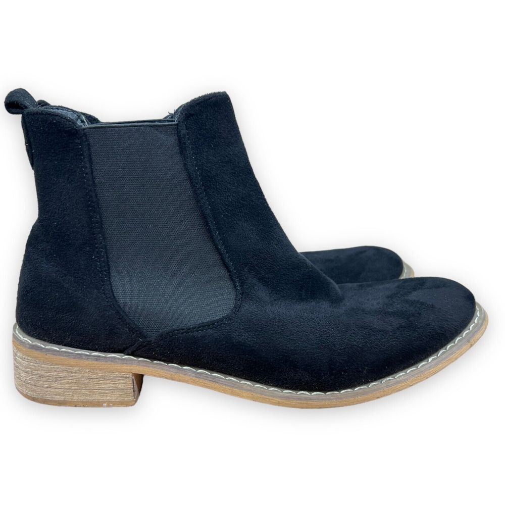 Seven7 Chelsea Boots Men Size 9 Black Oakwood Chelsea Urban Chic Faux Suede‎ - Picture 8 of 12